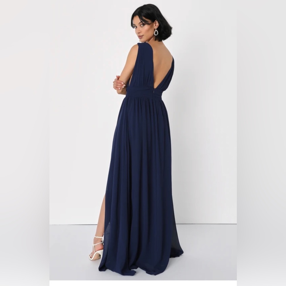 Lulus navy bridesmaids dress